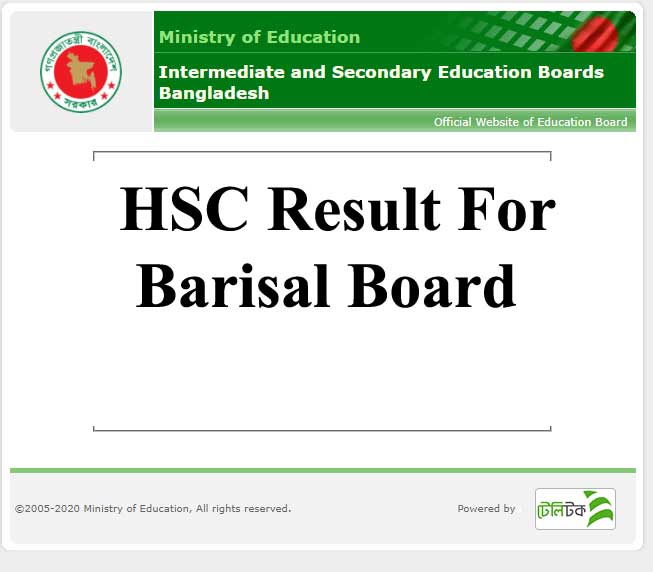HSC Result 2022 Barisal Board-বরিশাল বোর্ডের Marksheet
