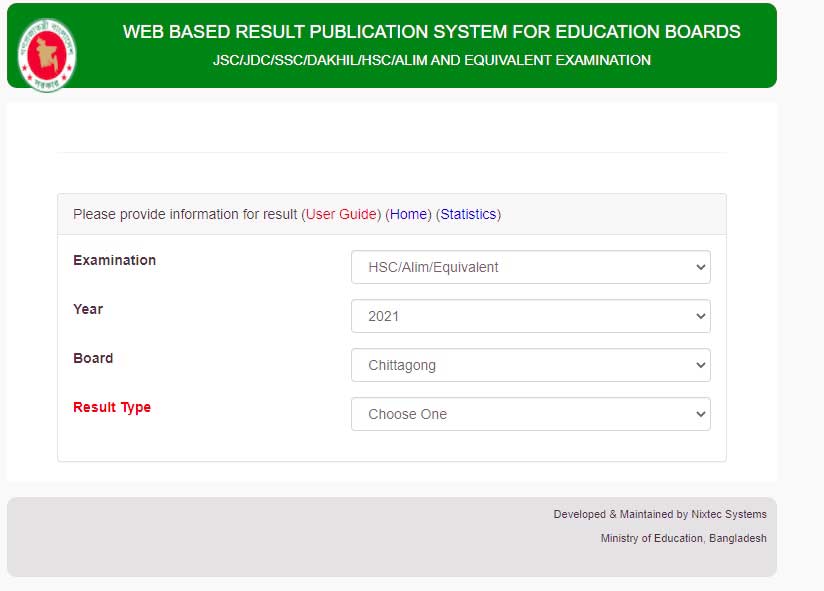 Check Institution’s HSC Result 2022 Chattogram Education Board