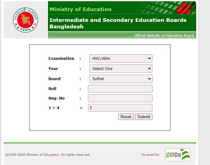 HSC Result 2022 Sylhet Board